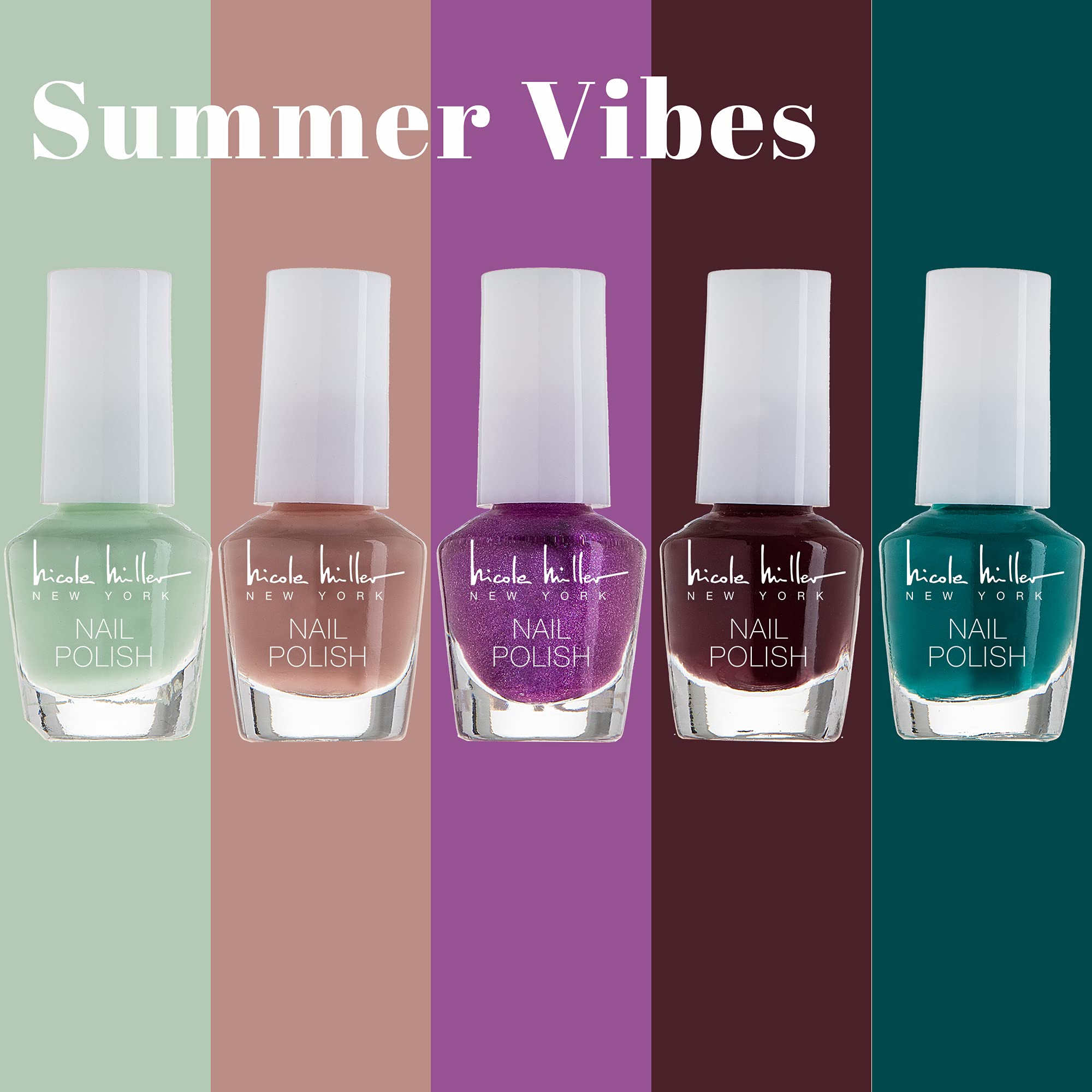 Nicole Miller Mini Nail Polish Set – Glossy, Vibrant Colors for Fingernails & Toenails, Floral Collection - Image 5