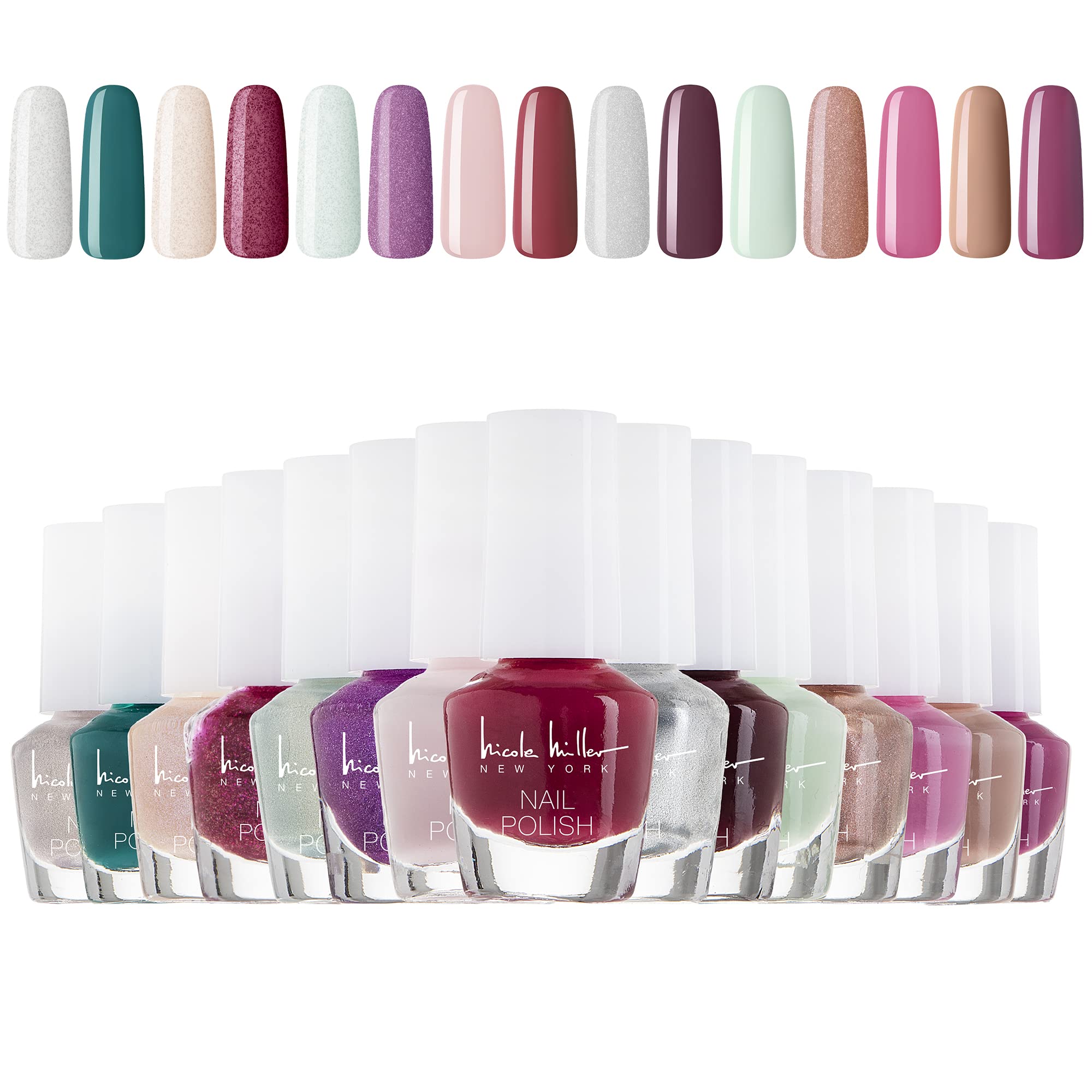 Nicole Miller Mini Nail Polish Set – Glossy, Vibrant Colors for Fingernails & Toenails, Floral Collection - Image 8