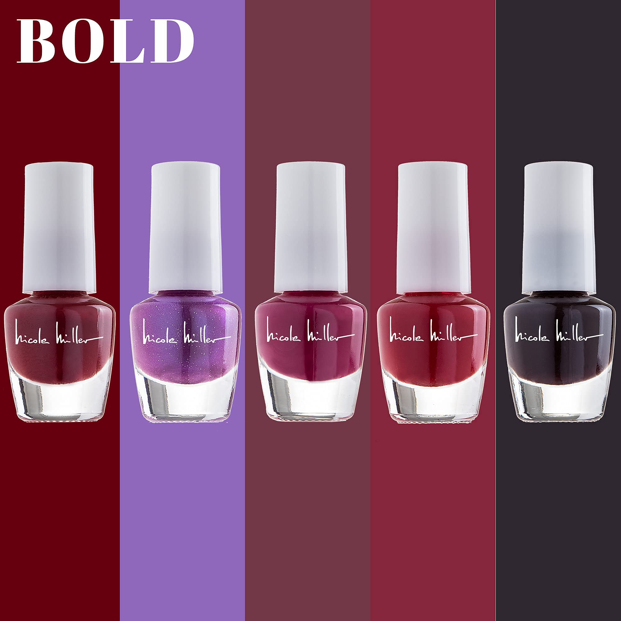 Nicole Miller Mini Nail Polish Set – Glossy, Vibrant Colors for Fingernails & Toenails, 2 Pack Trendy Collection - Image 4