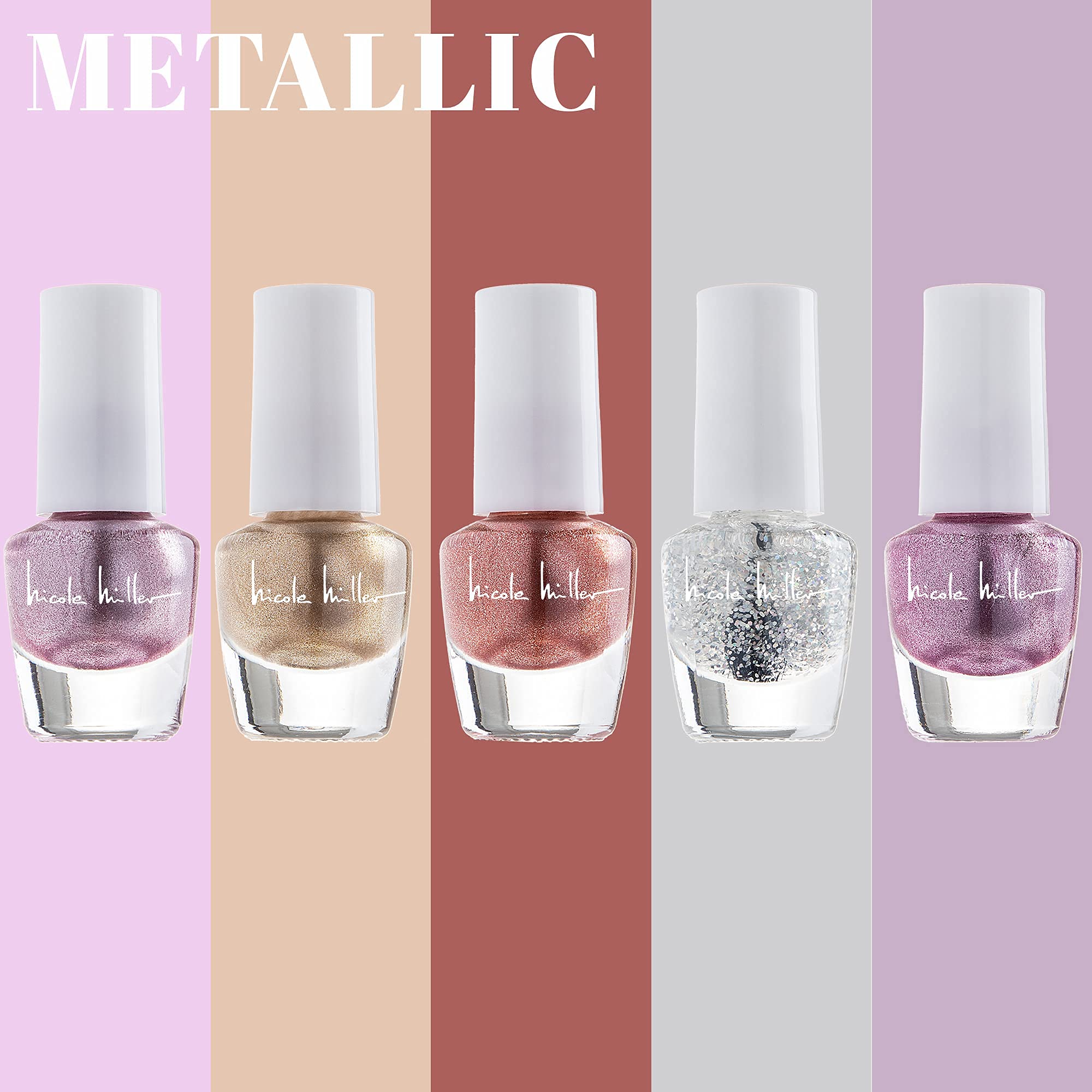 Nicole Miller Mini Nail Polish Set – Glossy, Vibrant Colors for Fingernails & Toenails, 2 Pack Trendy Collection - Image 5