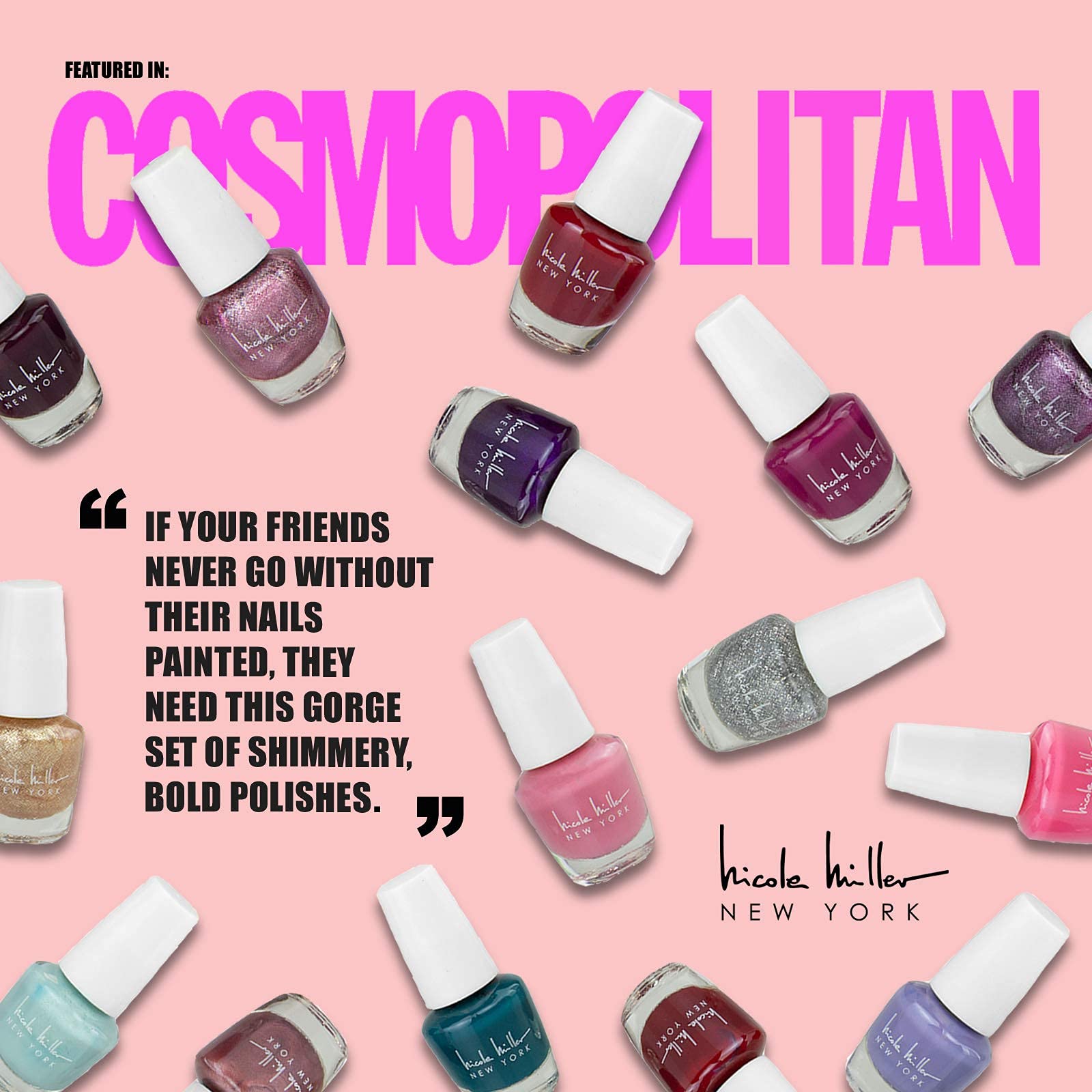 Nicole Miller Mini Nail Polish Set – Glossy, Vibrant Colors for Fingernails & Toenails, 2 Pack Trendy Collection - Image 7
