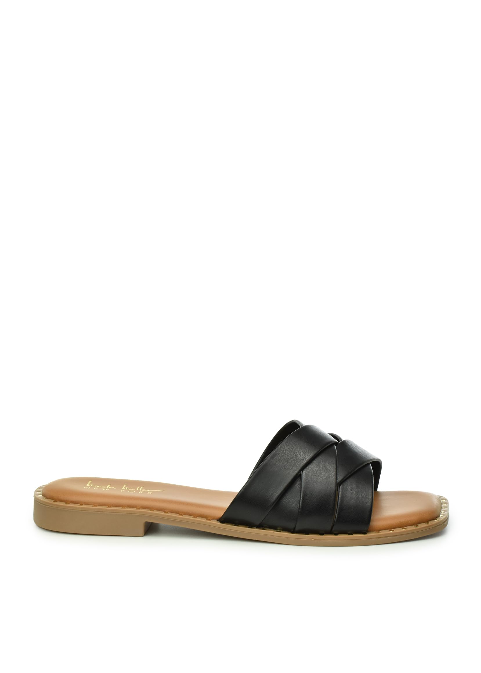 Nicole Miller Rally Women's Sandals - Stylish & Lightweight Open Toe Sandals - Durable & Non-Slip Summer Beach Sandals - Super Soft Memory Foam Insole Slides - Cute Flat Slide Sandals for Women - Image 3